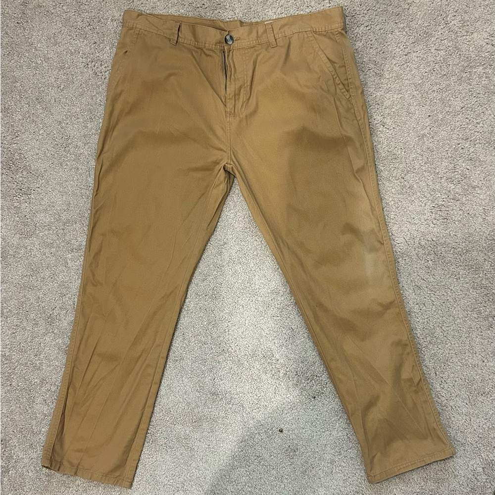 Straight Khaki Pants